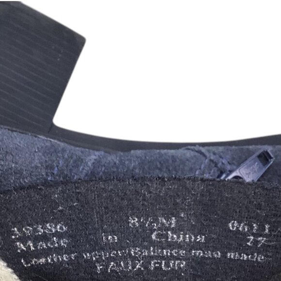 Clark’s Bendables blue suede sherpa lined heeled boots Women's size 8.5 - Picture 5 of 7